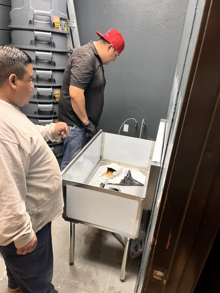Commercial plumbing and sink installation in Dishman